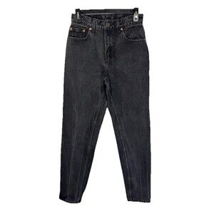 Vintage Levis 550 Jeans Womens 9 Long 27x32 Black Relaxed Tapered High Rise 90s